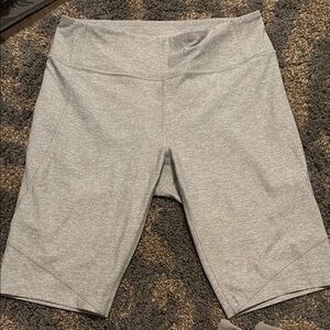 Outdoor Voices Gray Form-Fitting Bike Shorts
